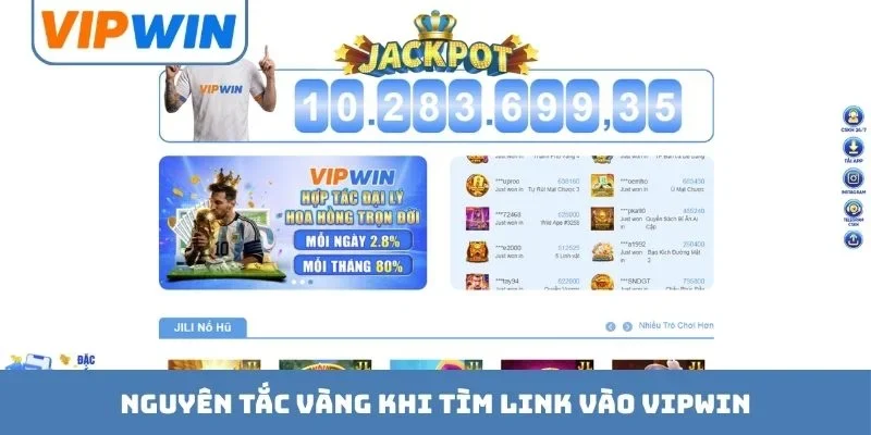 Nguyên tắc vàng khi tìm link vào VIPWIN